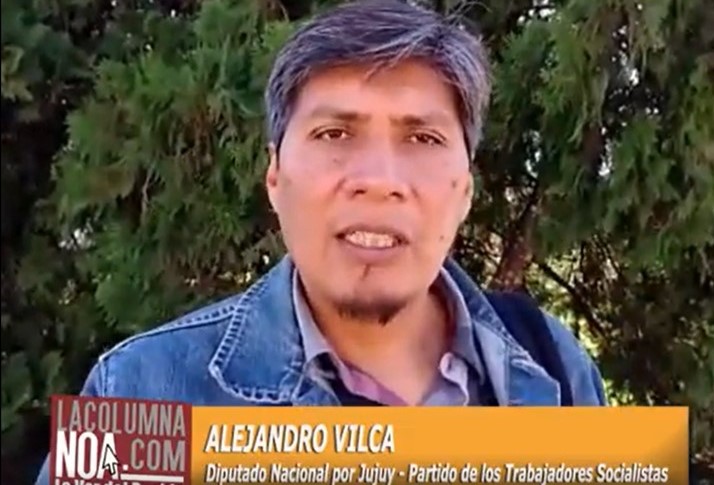 Alejandro Vilca, diputado nacional de Jujuy, saludó a los candidatos del PTS en Salta